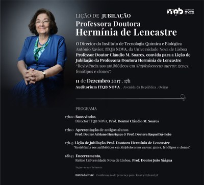 convite programa licao de julilacao Prof Herminia de Lencastre