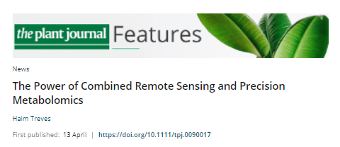 Combination of field-phenotyping and metabolomics highlighted in The Plant Journal Features