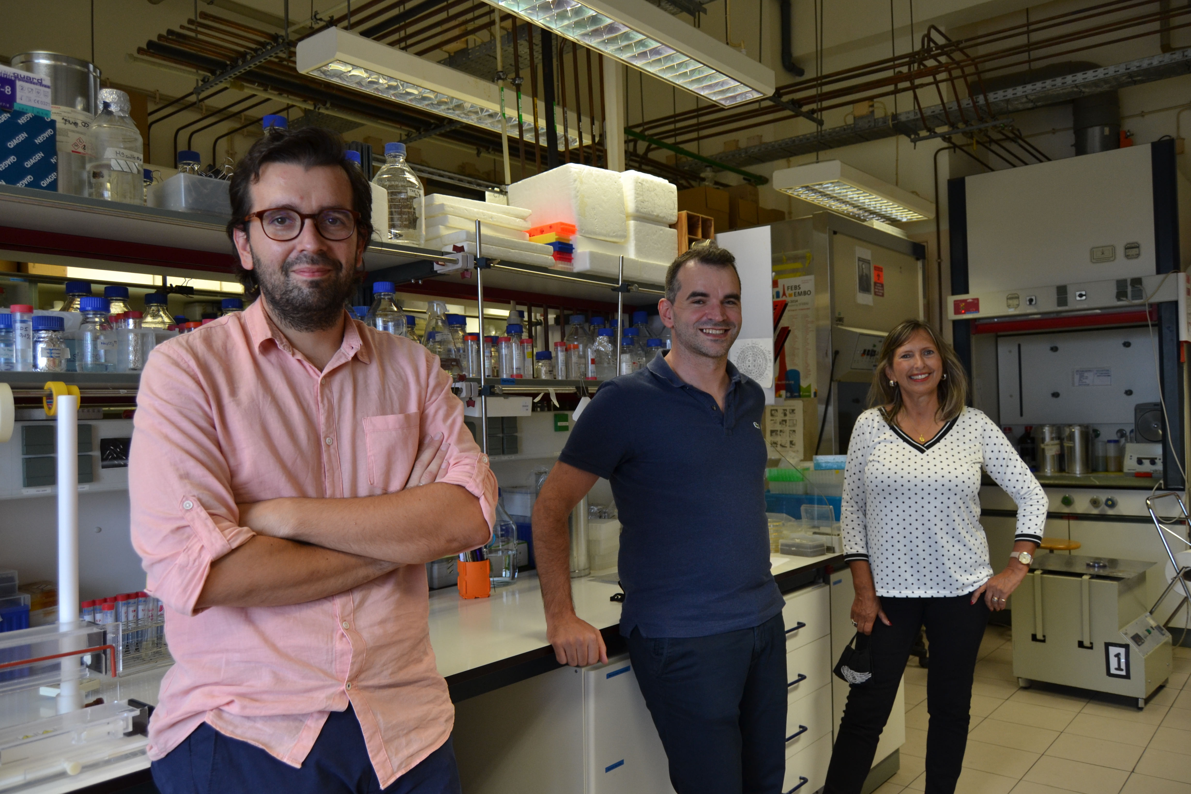 IITQB NOVA researchers Ricardo Santos, José Andrade and Cecília Arraiano